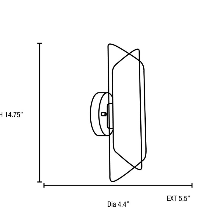 Foto para 120w (2 x 60) Gyro G9 G9 Halogen Dry Location Brushed Steel Clear Opal Wall (CAN Ø4.5")
