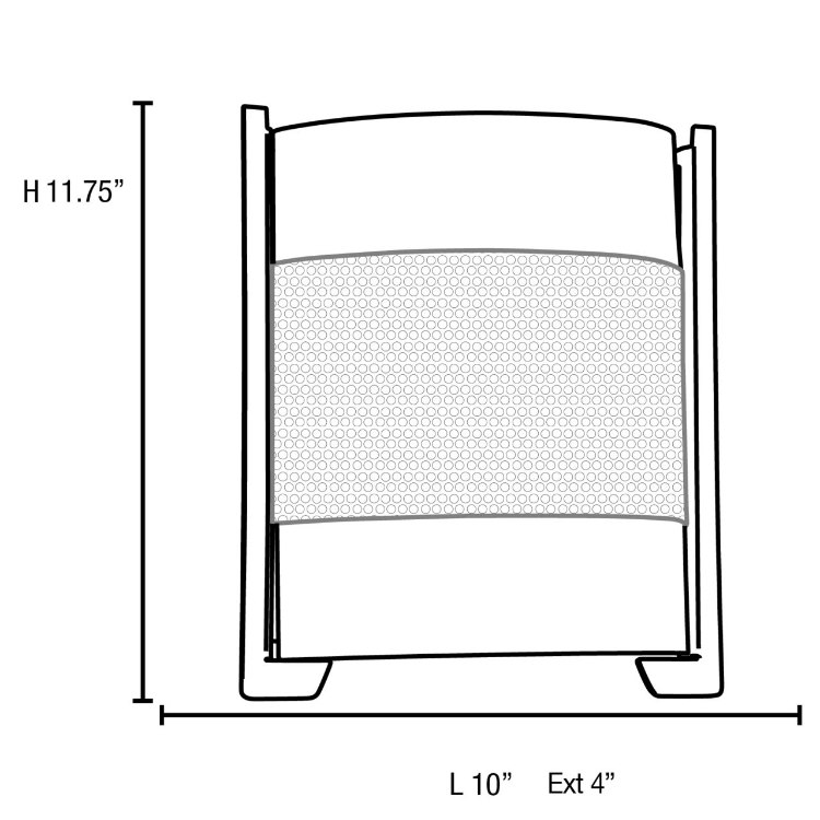 Foto para 120w (2 x 60) Iron E-26 A-19 Incandescent Damp Location Brushed Steel Opal Wall Fixture (CAN 10.2"x9")