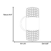 Picture of 120w (2 x 60) Kristal G9 G9 Halogen Damp Location Chrome Clear Crystal Crystal Wall/Vanity 4.75"x8"