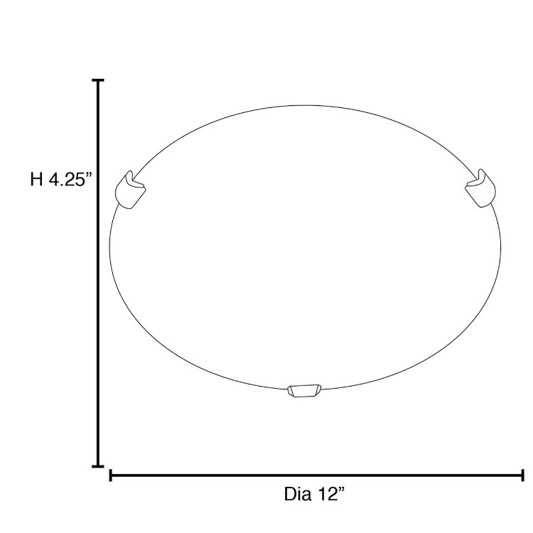 Foto para 120w (2 x 60) Mona E-12 B-10 Incandescent Dry Location Rust WH Flush-Mount (CAN Ø9.75")