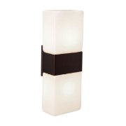 Picture of 120w (2 x 60) Nitros E-26 B-10 Incandescent Damp Location Bronze Opal Wall Fixture