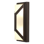 Picture of 120w (2 x 60) Nyami E-26 A-19 Incandescent Bronze Frosted Marine Grade Wet Location Wall Fixture (CAN 7"x4.5")