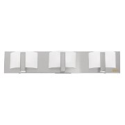 Picture of 120w (3 x 40) Oracle G9 G9 Halogen Damp Location Brushed Steel Opal Wall & Vanity