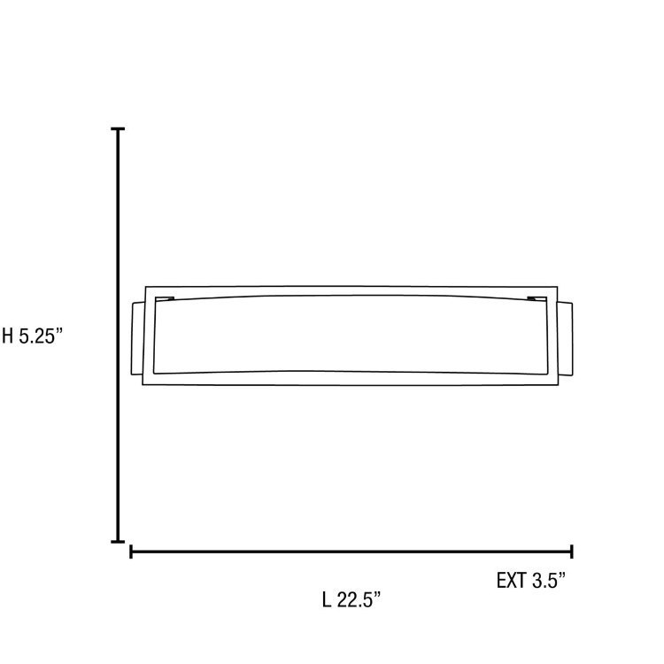 Foto para 13w Argon Module Damp Location Brushed Steel Opal LED Wall Fixture (CAN 19.75"x4.25"x1")
