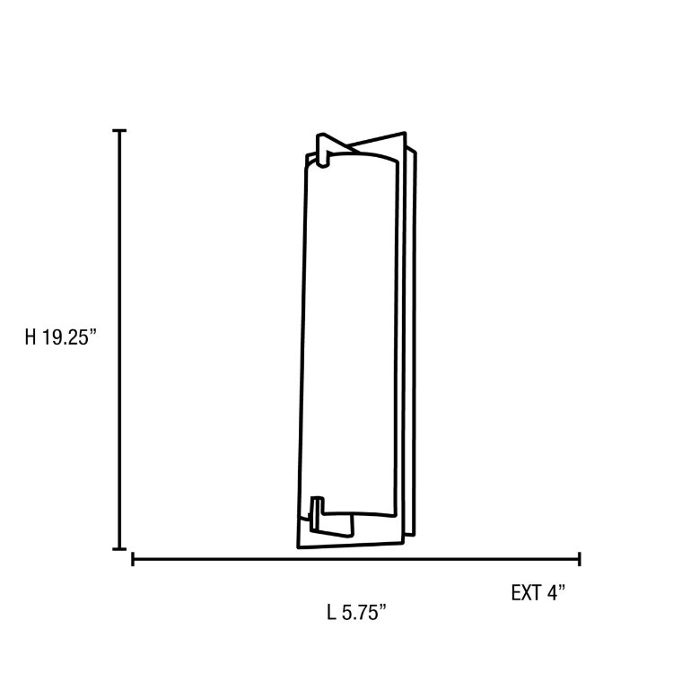 Foto para 13w Bo Module Damp Location Brushed Steel Opal LED Wall & Vanity (CAN 5.1"x18.5"x1.4")