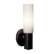 Foto para 13w Cobalt GU-24 Spiral Fluorescent Damp Location Oil Rubbed Bronze Opal Wall Fixture (CAN 0.75"Ø5")