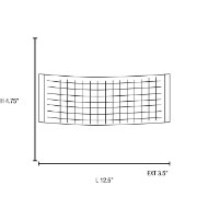 Picture of 13w Helium GU-24 Quad Fluorescent Damp Location Brushed Steel Checkered Frosted Wall & Vanity (CAN 12.1"x4.6"x0.6")