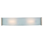 Picture of 13w Helium Module Damp Location Brushed Steel Checkered Frosted LED Wall & Vanity (CAN 23.5"x4.6"x0.75")