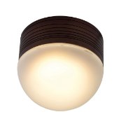 Picture of 13w MicroMoon GU-24 Spiral Fluorescent Bronze Frosted Marine Grade Wet Location Ceiling or Wall Fixture (CAN 1.5"Ø4.4")