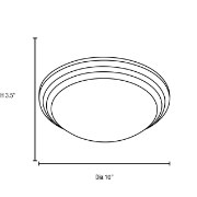 Picture of 13w Strata GU-24 Spiral Fluorescent Damp Location Oil Rubbed Bronze Opal Flush-Mount