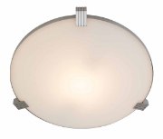 Foto para 150w Luna R7s J-118 Halogen Damp Location Brushed Steel White Flush-Mount 4.3"Ø17.25"