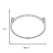 Picture of 150w Nimbus R7s J-118 Halogen Damp Location Chrome Frosted Flush-Mount 4"Ø12.5"