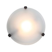 Picture of 150w Nimbus R7s J-118 Halogen Damp Location White Frosted Flush-Mount 4"Ø12.5"