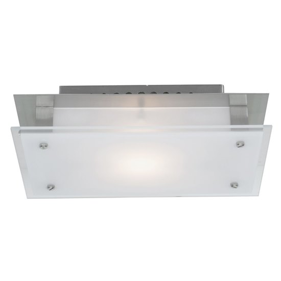 Foto para 150w Vision R7s J-118 Halogen Damp Location Brushed Steel Frosted Flush-Mount 11.8"x6.75"x3.25" (CAN 7.9"x4.75"x1.25")