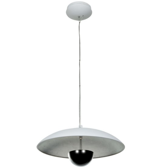 Foto para 16.8w Pulsar MODULE Dry Location WH/SILV Dimmable Reflective LED Pendant (CAN 2.5"Ø6")
