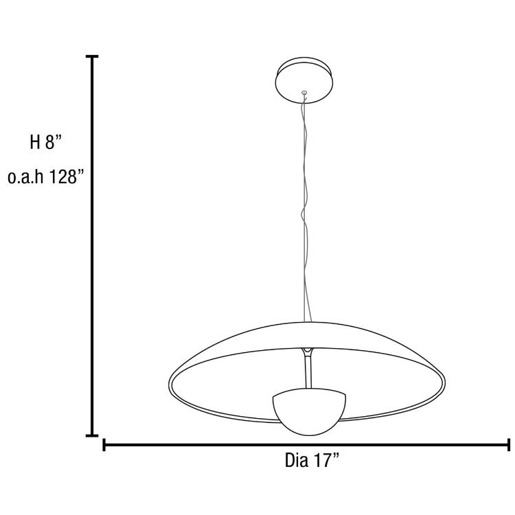 Foto para 16.8w Pulsar MODULE Dry Location WH/SILV Dimmable Reflective LED Pendant (CAN 2.5"Ø6")