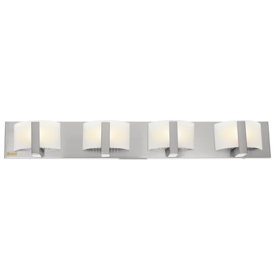 Picture of 160w (4 x 40) Oracle G9 G9 Halogen Damp Location Brushed Steel Opal Wall & Vanity