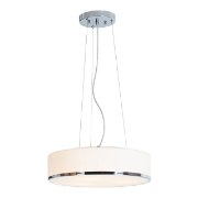 Picture of 180w (3 x 60) Aero E-26 A-19 Incandescent Damp Location Chrome Opal Drum Cable Pendant (CAN 1"Ø5.8")