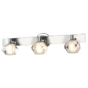 Picture of 180w (3 x 60) Glas_e G9 G9 Halogen Damp Location FCL Crystal Chrome Wall/Vanity 25"x5.25" (CAN 23.6"x1.5"x1")
