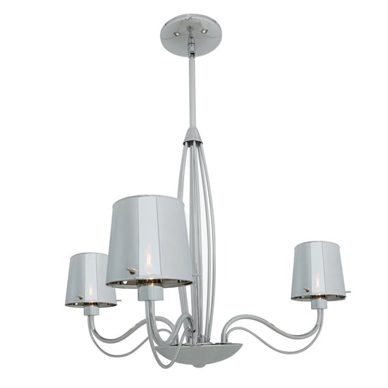 Picture of 180w (3 x 60) Milano G9 G9 Halogen Dry Location Chromed Glass Chandelier (CAN 0.9"Ø5")