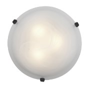 Picture of 180w (3 x 60) Mona E-26 A-19 Incandescent Dry Location Rust Alabaster Flush-Mount (CAN Ø13.75")