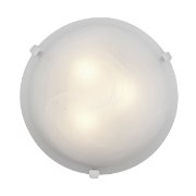 Picture of 180w (3 x 60) Mona E-26 A-19 Incandescent Dry Location White WH Flush-Mount (CAN Ø13.75")