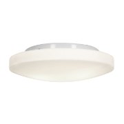 Picture of 180w (3 x 60) Orion E-26 A-19 Incandescent Damp Location White Opal Flush-Mount 4"Ø13.25" (CAN 1"Ø10")