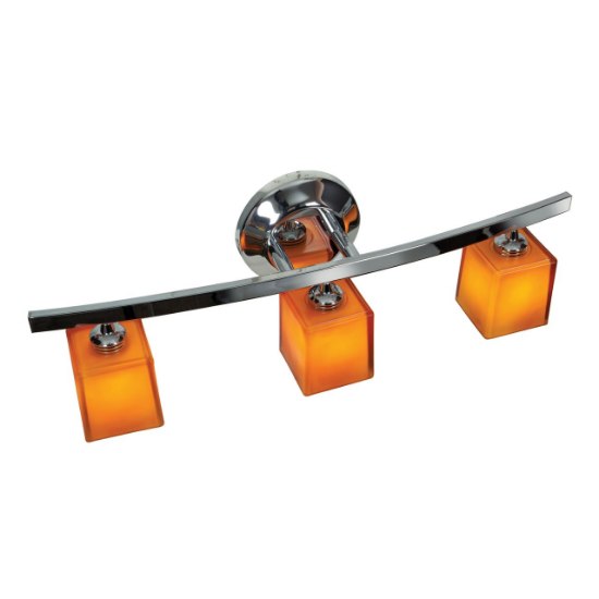 Picture of 180w (3 x 60) Sydney G9 G9 Halogen Dry Location Chrome Amber Wall & Vanity