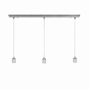 Foto para 180w (3 x 60) Trinity E-26 A-19 Incandescent Dry Location Brushed Steel Bar Pendant Assembly (CAN 4.5")