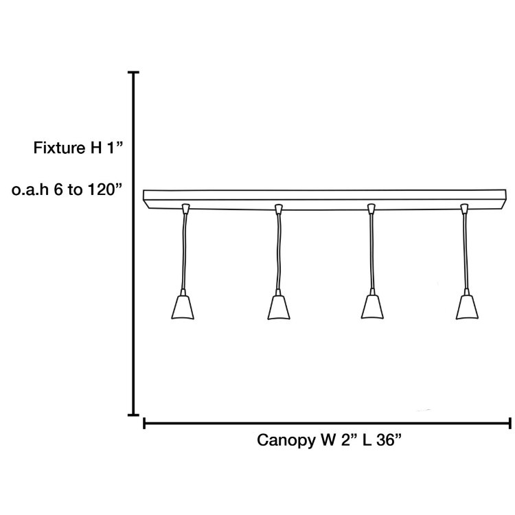 Foto para 180w (3 x 60) Trinity E-26 A-19 Incandescent Dry Location Brushed Steel Bar Pendant Assembly (CAN 4.5")