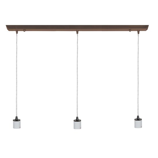 Foto para 180w (3 x 60) Trinity E-26 A-19 Incandescent Dry Location Oil Rubbed Bronze Bar Pendant Assembly (CAN 4.5")