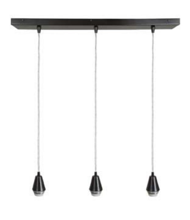 Foto para 180w (3 x 60) Trinity E-26 A-19 Incandescent Dry Location Oil Rubbed Bronze Bar Pendant Assembly (CAN 4.5")