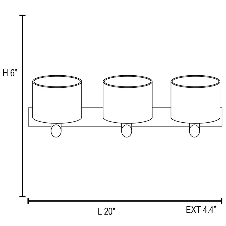 Foto para 180w (3 x 60) Vapor G9 G9 Halogen Damp Location Brushed Steel Opal Wall & Vanity (CAN 20"x2"x0.6")