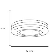 Picture of 18w Altum GU-24 Spiral Fluorescent Damp Location White Opal OPL Glass Flushmount (CAN 1"Ø7.5")