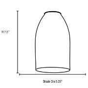Picture of 18w Bordeaux Glass Pendant GU-24 Spiral Fluorescent Dry Location Oil Rubbed Bronze Cobalt Glass 7.5"Ø5.25" (CAN 1.25"Ø5.25")
