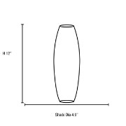 Foto para 18w Cabernet Glass Pendant GU-24 Spiral Fluorescent Dry Location Oil Rubbed Bronze Brown Slate Glass 12"Ø4.9" (CAN 1.25"Ø5.25")