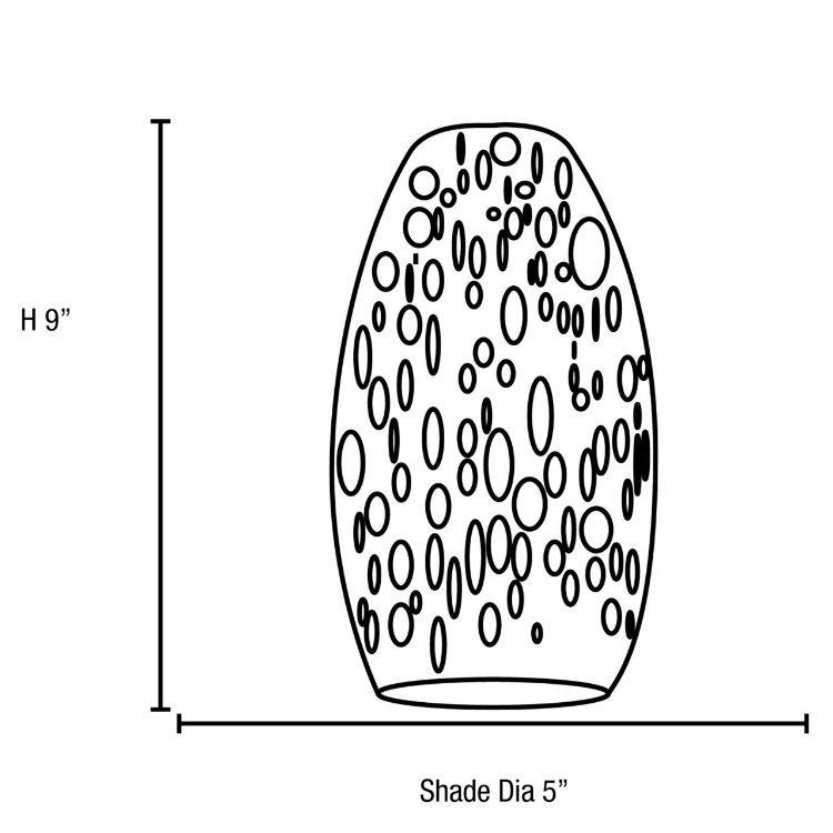 Foto para 18w Champagne Glass Pendant GU-24 Spiral Fluorescent Dry Location Oil Rubbed Bronze Red Glass 9"Ø5" (CAN 1.25"Ø5.25")