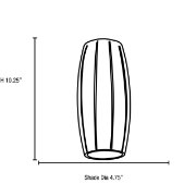Foto para 18w Cognac Glass Pendant GU-24 Spiral Fluorescent Dry Location Brushed Steel Amber Glass 10.25"Ø4.75" (CAN 1.25"Ø5.25")