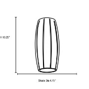 Picture of 18w Cognac Glass Pendant GU-24 Spiral Fluorescent Dry Location Oil Rubbed Bronze White Glass 10.25"Ø4.75" (CAN 1.25"Ø5.25")