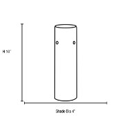 Foto para 18w Cylinder Glass Pendant GU-24 Spiral Fluorescent Dry Location Brushed Steel Opal Glass 10"Ø4" (CAN 1.25"Ø5.25")