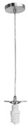 Picture of 18w Flora GU-24 Spiral Fluorescent Dry Location Brushed Steel Pendant Rod Assembly (CAN 1.25"Ø5.25")