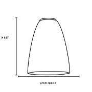 Foto para 18w Flute Glass Pendant GU-24 Spiral Fluorescent Dry Location Brushed Steel LGR Glass 6.5"Ø5.5" (CAN 1.25"Ø5.25")