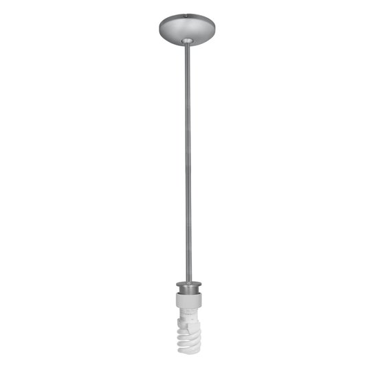 Picture of 18w Julia GU-24 Spiral Fluorescent Dry Location Brushed Steel Stem Pendant Assembly (CAN 1.25"Ø5.25")