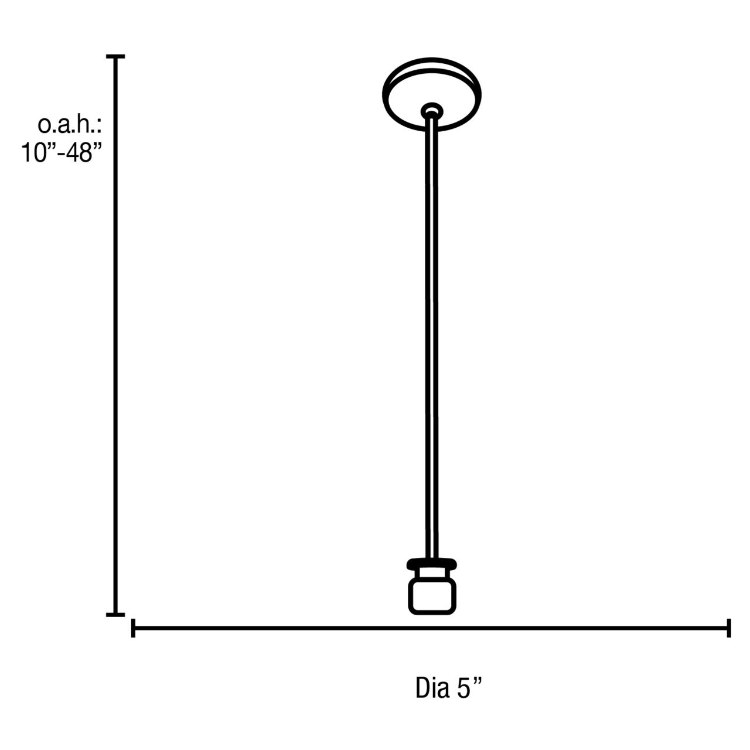 Foto para 18w Julia GU-24 Spiral Fluorescent Dry Location Brushed Steel Stem Pendant Assembly (CAN 1.25"Ø5.25")