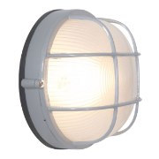 Picture of 18w Nauticus GU-24 Spiral Fluorescent Satin Frosted Wet Location Bulkhead Ø9.5" (CAN 1"Ø9.5")