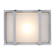 Foto para 18w Neptune GU-24 Spiral Fluorescent Satin Ribbed Frosted Marine Grade Wet Location Wall Fixture (CAN 7"x4.6")