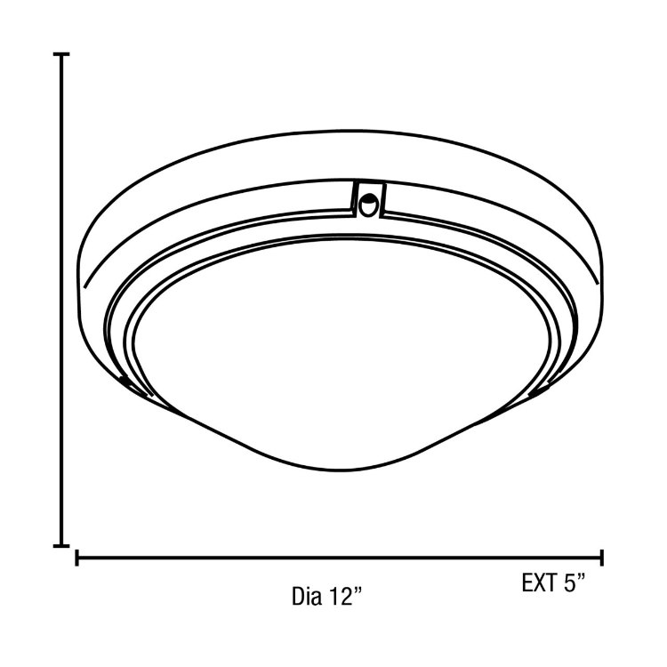 Foto para 18w Oceanus GU-24 Spiral Fluorescent Satin Frosted Marine Grade Wet Location Ceiling or Wall Fixture (CAN 5"x4.6")