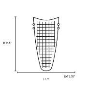 Foto para 18w Radon GU-24 Spiral Fluorescent Damp Location Brushed Steel Checkered Frosted Wall Fixture (CAN 7.75"x4.5"x0.88")