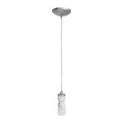 Picture of 18w Tali GU-24 Spiral Fluorescent Dry Location Brushed Steel Cord Pendant (CAN 1.25"Ø5.25")