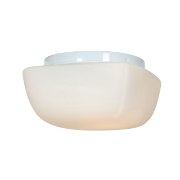 Picture of 18w Vega GU-24 Spiral Fluorescent Damp Location White Opal Flush-Mount 11"x11"x5.75"